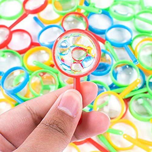 Johouse Mini Magnifying, 2" Colorful Magnifying Glasses Explorer Crafts