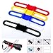 5 Pcs Silicone Gel Road Bike Mountain Bicycle Cycling Cycle Bike Phone Light Water Bottle Holder Strap Band (Black)