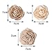CCINEE Natural Burlap Flowers Assorted Handmade Burlap Rose for Wedding Decoration and Floral Crafts Making, Pack of 18