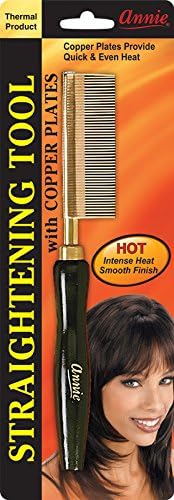 Annie Straightening Comb, Fine Teeth With Copper