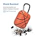 NJJEX AirPods Case, AirPods PU Leather Hard Case, Portable Protective Shockproof Earphone Accessories Cover w/Carabiner/Keychain Compatible for Apple AirPods 1/ Airpods 2 Charging Case [Basketball]