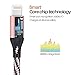 Aonlink Lightning Cable 3Pack 3FT 6FT 10FT Nylon Braided iphone Charger USB Charging Cord, Compatible with iPhone X/8 Plus/8/7/7 Plus/6s/6s Plus/6/6 Plus and more(Black Pink)