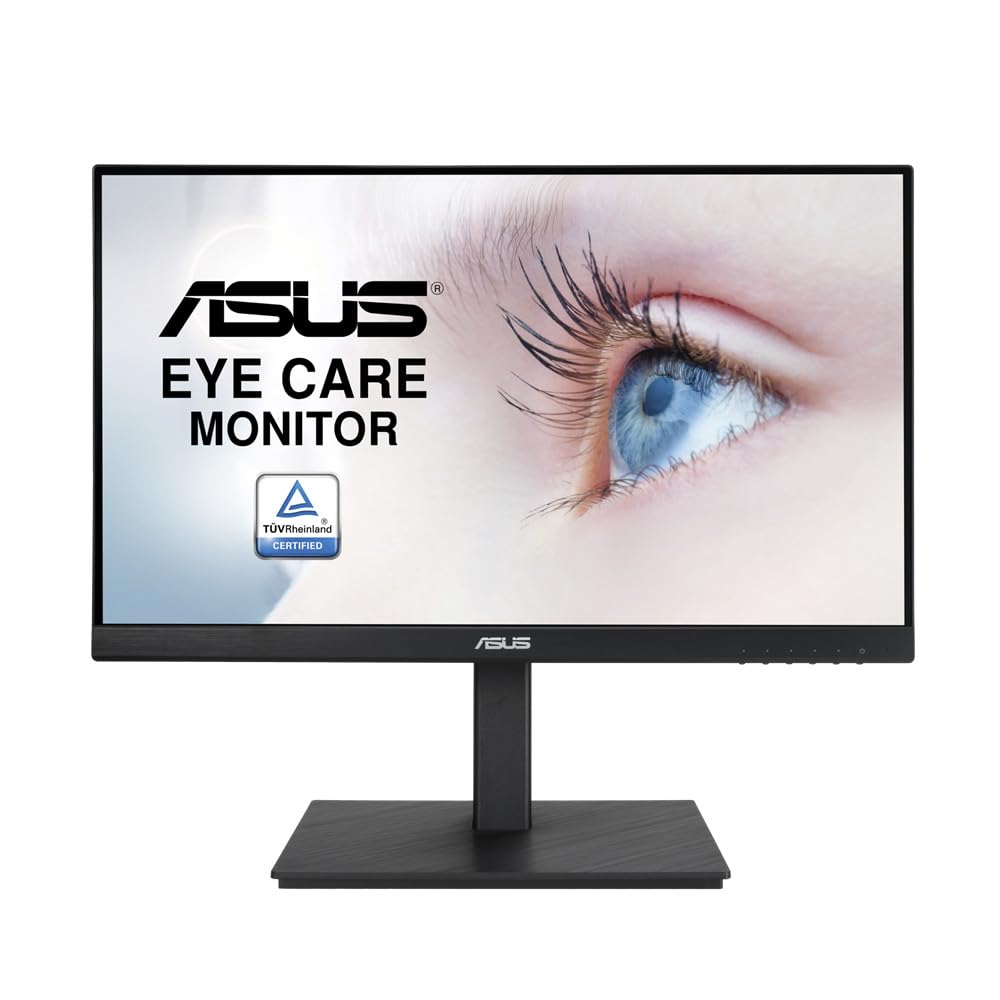 ASUS VA229QSB - LED monitor - 21.5" - 1920 x 1080 Full HD (1080p) @ 75 Hz - IPS - 250 cd/m² - 1000:1-5 ms - HDMI, VGA, DisplayPort - speakers - black