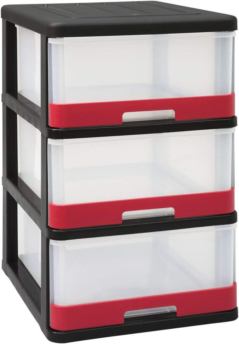 Allibert 229196 Hercule Plastic Storage Tower With 3 Drawers 25l