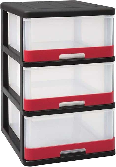 Allibert 229196 Hercule Plastic Storage Tower With 3 Drawers 25l