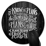 Knseva Round Mouse Pad Vintage Bible Verse