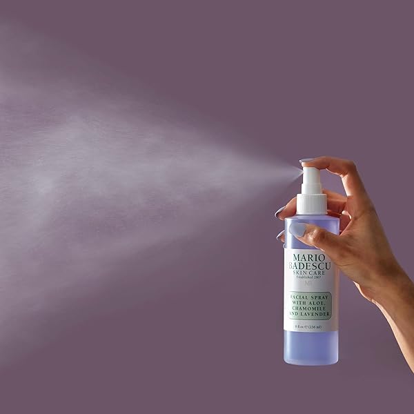 MARIO BADESCU FACIAL SPRAY WITH ALOE, CHAMOMILE AND LAVENDER FOR ALL SKIN TYPES | FACE MIST THAT HYDRATES AND RESTORES BALANCE & BRIGHTNESS | 4 FL OZ