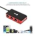Te-Rich 3-Socket Cigarette Lighter Power Adapter DC Outlet Splitter 6.8A 4 Port USB Car Charger for Cell Phones, Dash Cam, GPS and More