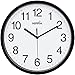 HIPPIH 10 Silent Quartz Decorative Wall Clock Non-Ticking Classic Digital Clock Battery Operated Round Easy to Read Home/Office/School Clock (Black)