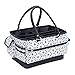 Everything Mary Grey Geometric Deluxe Store and Tote - Storage Craft Bag Organizer for Crafts, Sewing, Paper, Art, Desk, Canvas, Supplies - High Quality Storage Organization with Handles for Travel