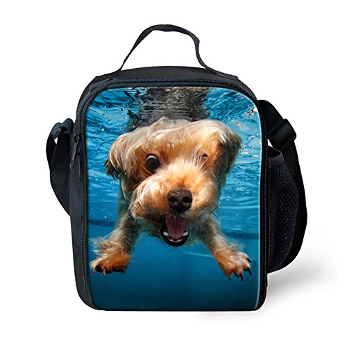Coloranimal Kids Lunch Bags Funny Dog Print Thermal Insulated Lunchbox
