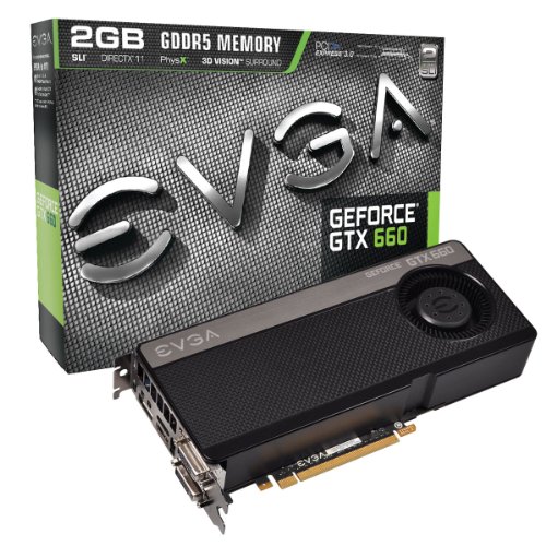 EVGA GeForce GTX660 2048MB GDDR5 192-Bit, Dual DVI-D, HDMI, DP and 2-Way SLI Ready GPU Graphics Cards 02G-P4-2660-KR
