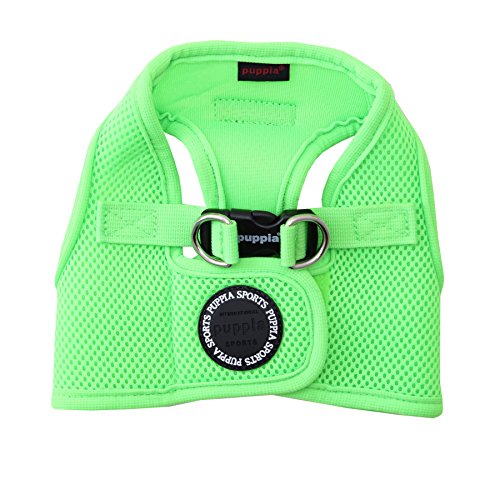 Puppia Authentic Puppia Neon Soft Vest Harness B, Green, Small