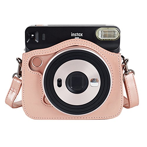 Phetium Schutztasche Kompatibel mit Instax SQ 6 Ex D Sofortbildkamera, Kameratasche mit Weichem PU Leder Material und Schulterriemen (Blush Gold) – Bild 5