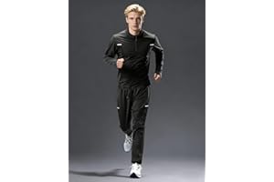 Men Athletic Sports Set Running Tracksuit Quick Dry Fitness Outfit Long Sleeve Top Pants Training Suit