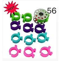 56 Pcs Bobbin Clips Holders Clamps Bobbin Buddies Great for Embroidery Quilting and Sewing Thread Sewing Machine PeavyTailor