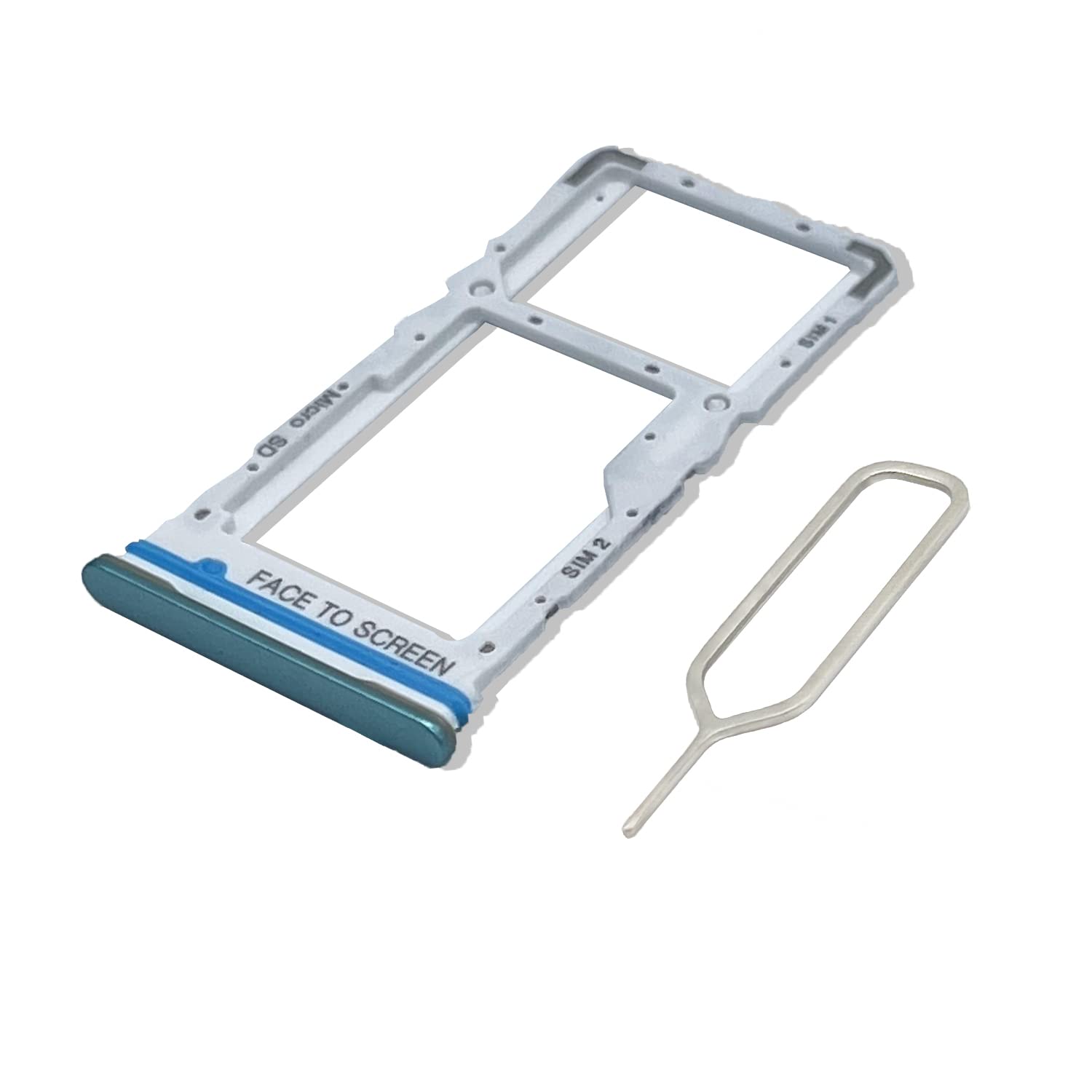 Eonpam Original DUAL SIM Card Slot Tray Holder Replacement for (Xiaomi Mi 10T Lite) Incl SIM Pin (White)