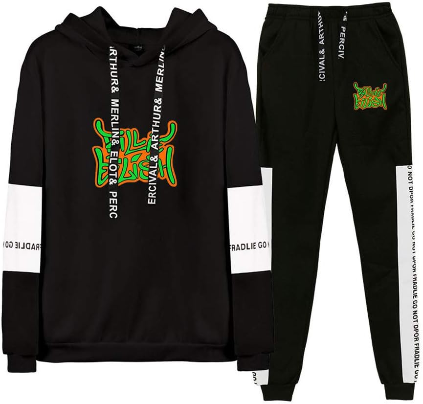 Billie Eilish Casual Sports Suit Set Hoodies & Sweatshirts and Pants Suit
