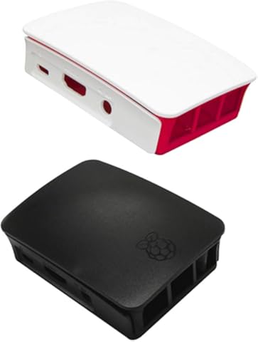 Milageto Nuevo Gabinete De Carcasa para La Raspberry Pi 3 Modelo B Negro + Blanco