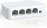 YuanLey 4 Port PoE Extender 3 Out 802.3af/at 100Mbps 100m Wall Din Rail