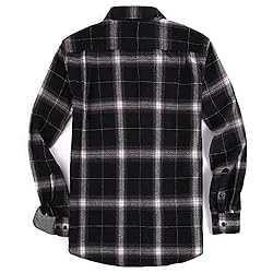 Damipow Flannel Shirt for Men Button Down Long
