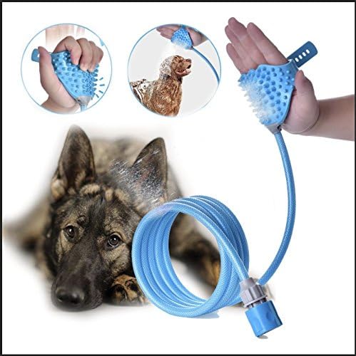 Teemo Pet Bathing Tool for Dog,Sprayer and Scrubber in-One Pet Bathing Tool Massage Brush and Hose for Dog Cat Grooming Brush Adjustable Strap