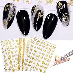 12 Sheets Butterfly Nail Art Stickers Decal 3D