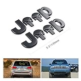 2Pack Jeep 3D Skull Emblem Badge for Jeep Grand Cherokee Wrangler Compass (Black)