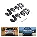 2Pack Jeep 3D Skull Emblem Badge for Jeep Grand Cherokee Wrangler Compass (Black)