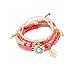 LUREME Bohemian Beads Multi Strand Hamsa Hand Evil Eye Charms Stretch Bracelet Set (bl003164)