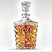 5-Piece Diamond Cut Whiskey Decanter Set. 4 Glasses and Scotch Decanter with Stopper - Unique Elegant Dishwasher Safe Glass Liquor Bourbon Decanter Ultra-Clarity Glassware by Ashcroft