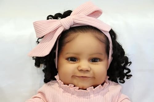 Zero Pam Realistic Reborn Baby Doll Black Girl - 24 Inch Lifelike African American Toddler Doll With Cloth Body - View #2