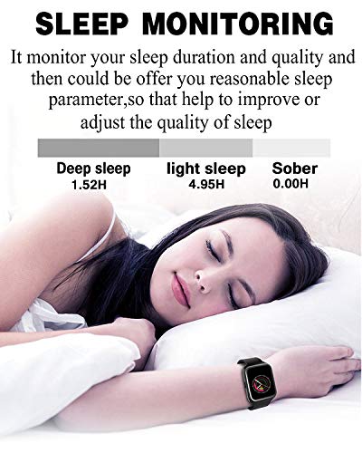 GBD Fitness Tracker HR,Smart Watch IP67 Waterproof Activity Tracker with Heart Rate Monitor,Sleep Monitor,Pedometer,Blood Pressure Smartwatch Men Dad Women Teens Him Valentines Day Birthday Gifts