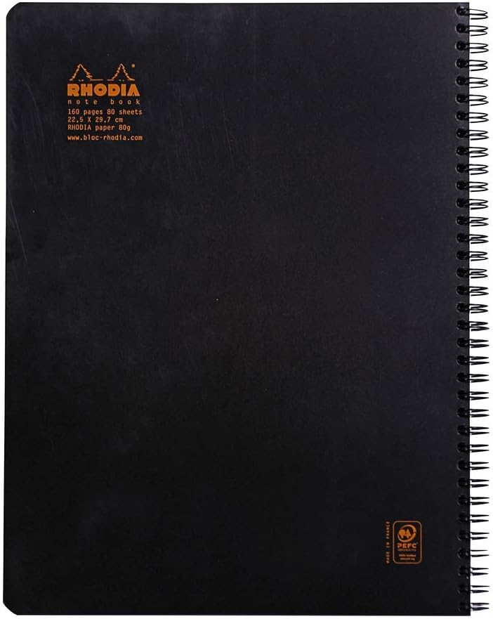Rhodia Wire Bound Notebook, A4+, Square ruling Single Random Colour