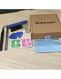 Bakewell cámara trasera lente de vidrio Cover con calcomanía Fix Reemplazo de partes para lg V30 Plata Negro, Plateado