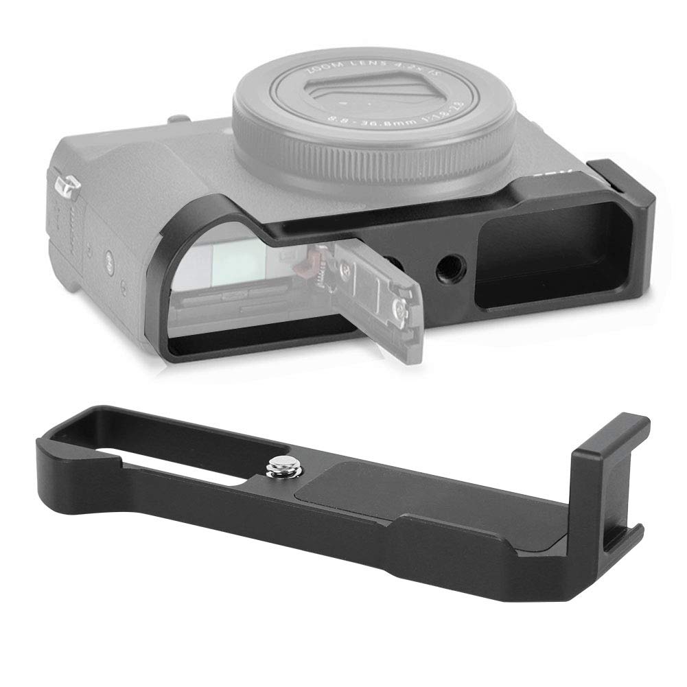 Bindpo Quick Release Plate, Fixing L-Bracket Hand Grip with Cold Shoe Mount for Canon G7X Mark III