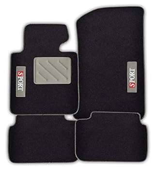 Fussmatten-Deluxe passgenaue Auto Fussmatten Autoteppiche Spotlight Stick Sport Absatzschutz Grau