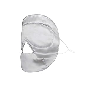 THXSILK Silk Mask, Hyaluronic Acid Semi-enclosed Mask, Hydrating and Deep Moisturizing, Anti-Ageing Anti-Wrinkle, 100% Mulberry Silk Mask - Grey