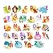 7ProductGroup Alphabet Animals ABC Wall Decals Peel and Stick Easily Removable for Daycare School Kids Room Decoration Decals for Baby Boys Girls Nursery Educational Wall Art (Large Alphabet)