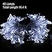 Angela&Alex White String Lights, 16.4 ft White Battery Powered 40 LED Lights Valentine's Day Decoration Waterproof Lights, 8 Modes for Indoor/Outdoor Fence Garden Mother's Day Home Party Decorations