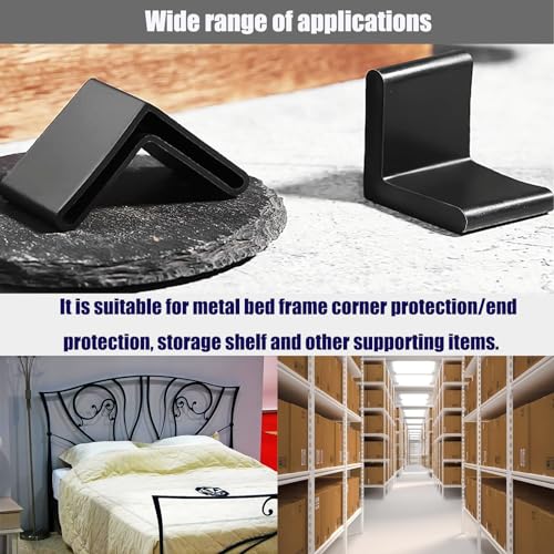 Metal Bed Frame End Caps L Shape Rubber Bed Frame Cover Feet 11/2" X 1