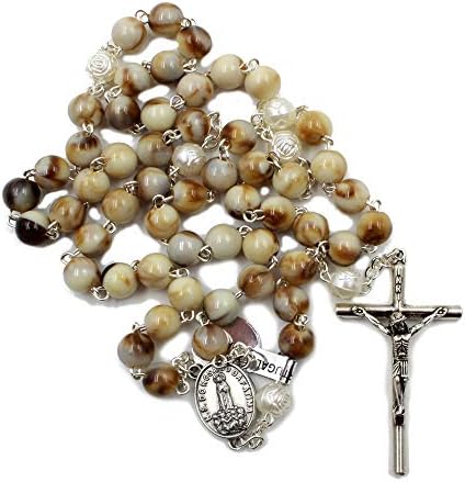 Glass Beads Catholic Our Lady of Fatima Rosary Handmade in Portugal