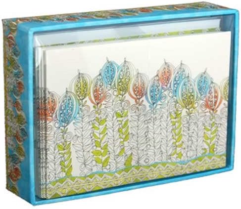 Jazzy Leaves - Pictura Box of 14 Blank Note Cards