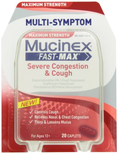 Mucinex Fast-Max Severe Congestion & Cough Caplets, 20ct