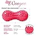 Foot Massage Ball Roller with Compression Gel Sleeves for Plantar Fasciitis - Spiky Peanut Massager Set for Deep Tissue Reflexology, Trigger Point Myofascial Release, Acupressure Therapy Pain Relief