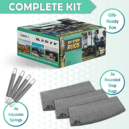 LATCH.IT RV Step Covers 3 Pack 22" Wide Camper Step Covers for Radius