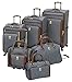 LONDON FOG Kensington15-Inch 2-Wheel Under The Seat Bag, Blue Tan Plaid, 15-Inch