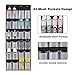 Kootek 2 Pack Over The Door Shoe Organizers, Mesh Shoe Holder 24 Pockets Hanging Shoes Organizer Compartment Storage with 8 Door Hooks for Bedroom Closet Bathroom 59 x 21.6 in (Black&White, 2)
