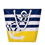 Soonyean Oversized waterproof summer beach tote bag with Cotton Rope handle