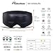 OutdoorMaster Ski Goggles PRO - Frameless, Interchangeable Lens 100% UV400 Protection Snow Goggles for Men & Women (Black Frame VLT 7.5% Black Lens and Free Protective Case)
